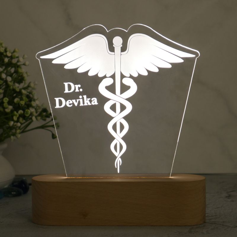 Customized Doctor Lamp Personalized with Name & Logo | Best Thankyou Gift to Doctor